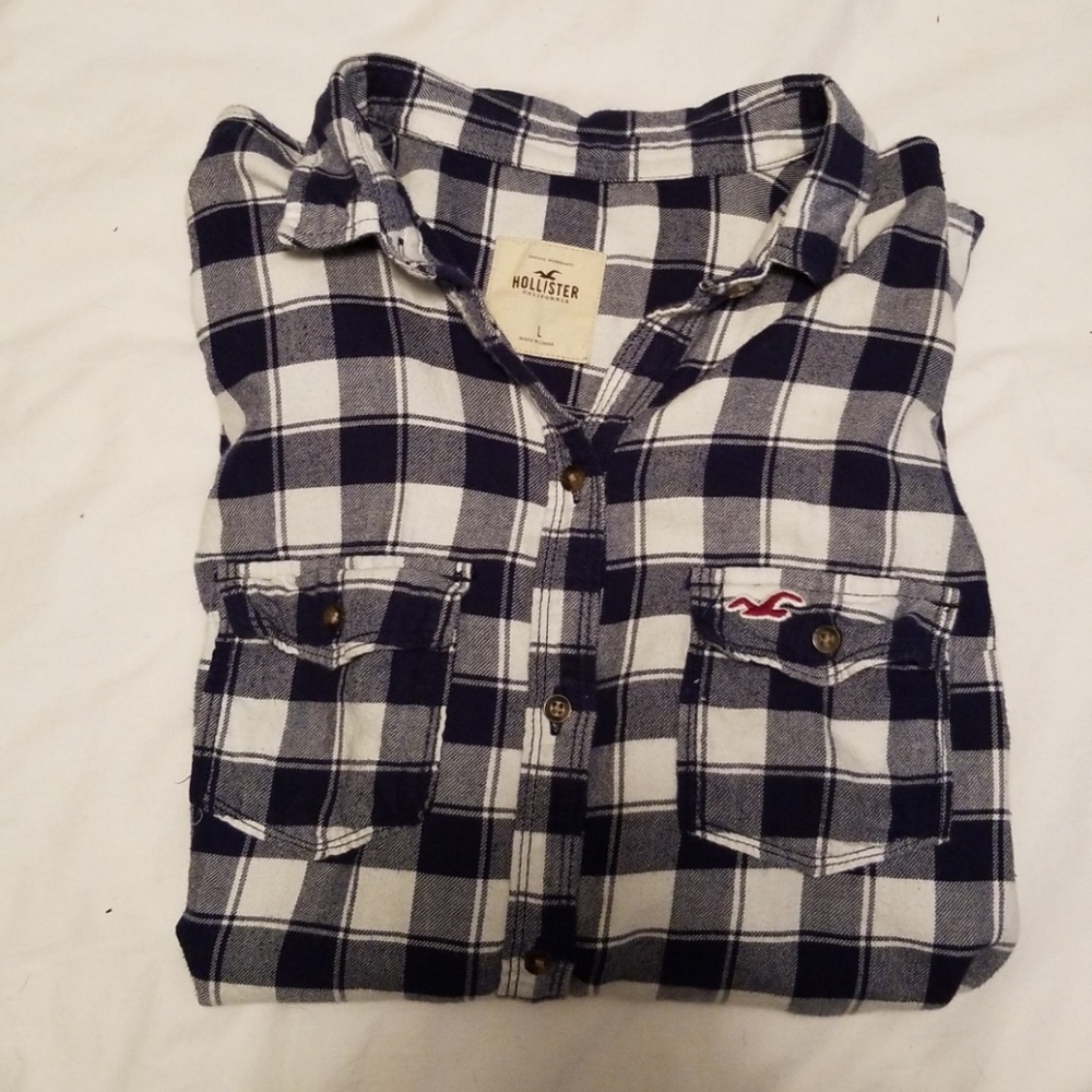 Thick navy flannel